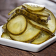 Plate of pickle slices